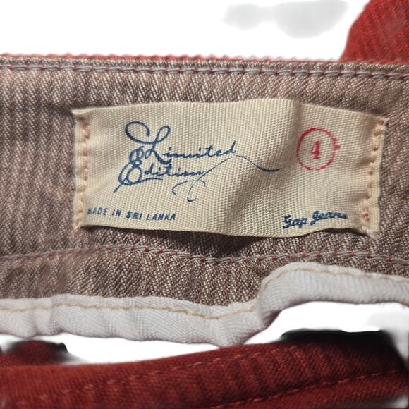 GAP Limited Edition Low Rise Y2K Rust Saffron Ultra Flare Corduroy Pants Sz 4 - Picture 6 of 6